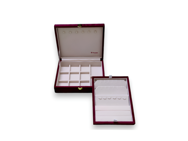 velvet jewellery organizer box