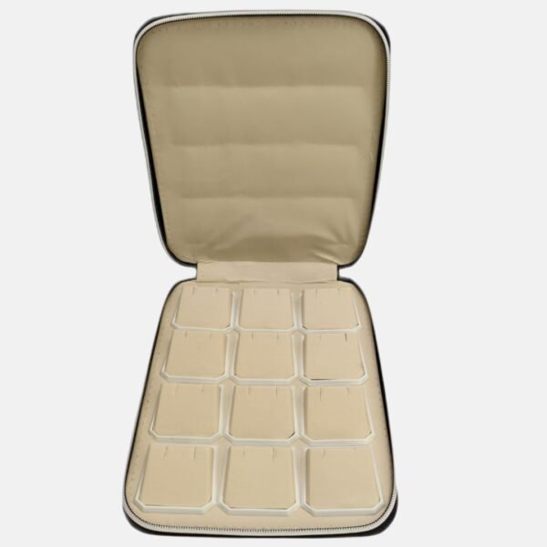 THAMBI 12-Set Earring & Studs Jewellery Box Pouch for Women & Girls | 8x7 Inch Storage Vanity Box (Red)