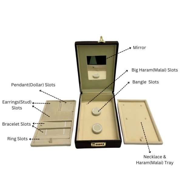 velvet jewellery box with lock