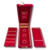 luxurious wooden jewellery box with number lock and mirror maroon