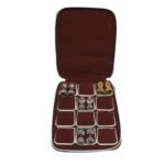 Maroon velvet earring box 8x7 inch