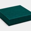 velvet earring box closed teal green